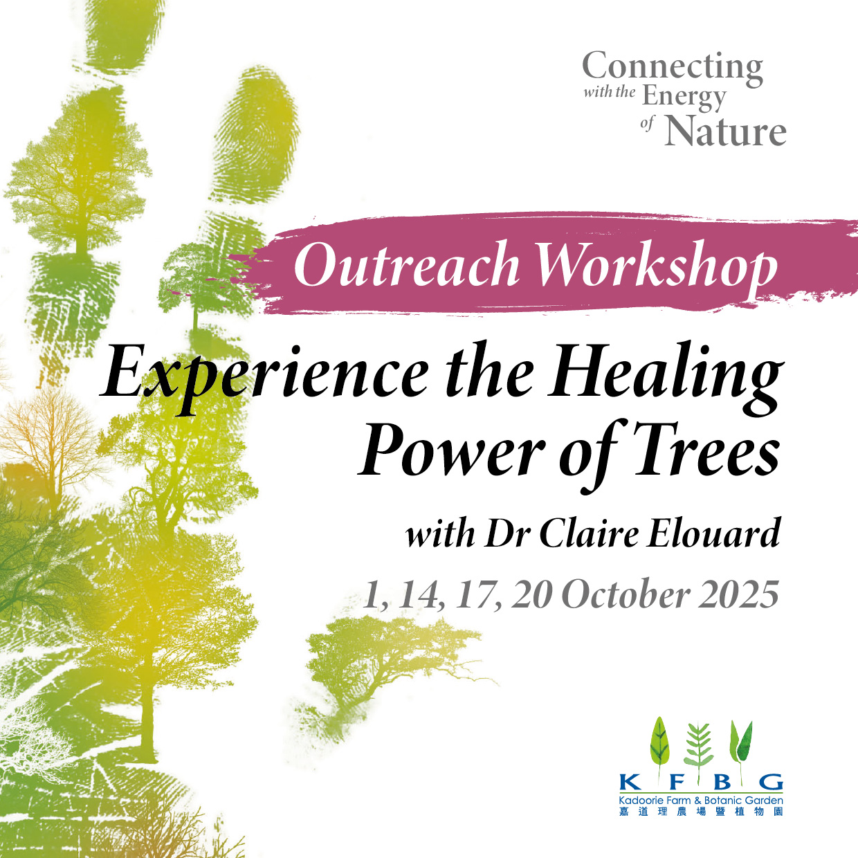 Outreach Workshop｜Experience the Healing Power of Trees with Dr Claire Elouard 2025
