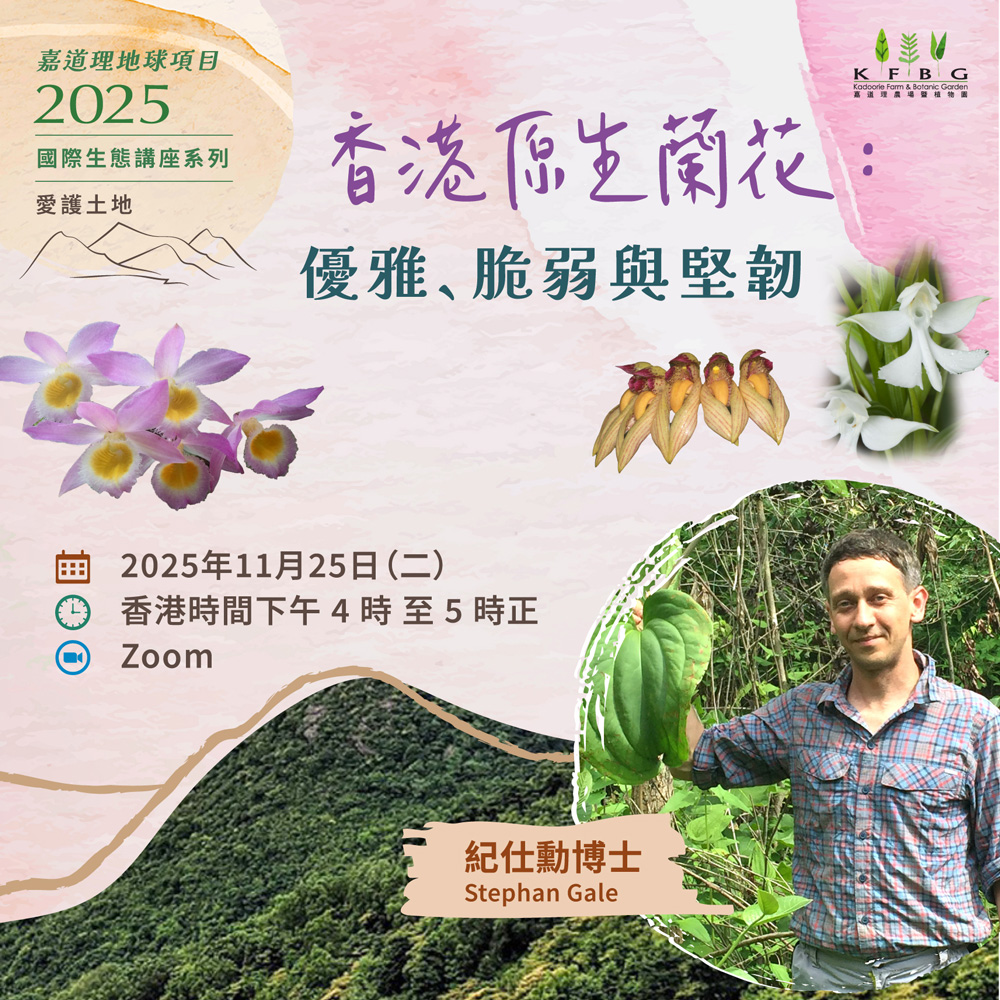 2025 生態講座系列 | 愛護土地 – 香港原生蘭花：優雅、脆弱與堅韌