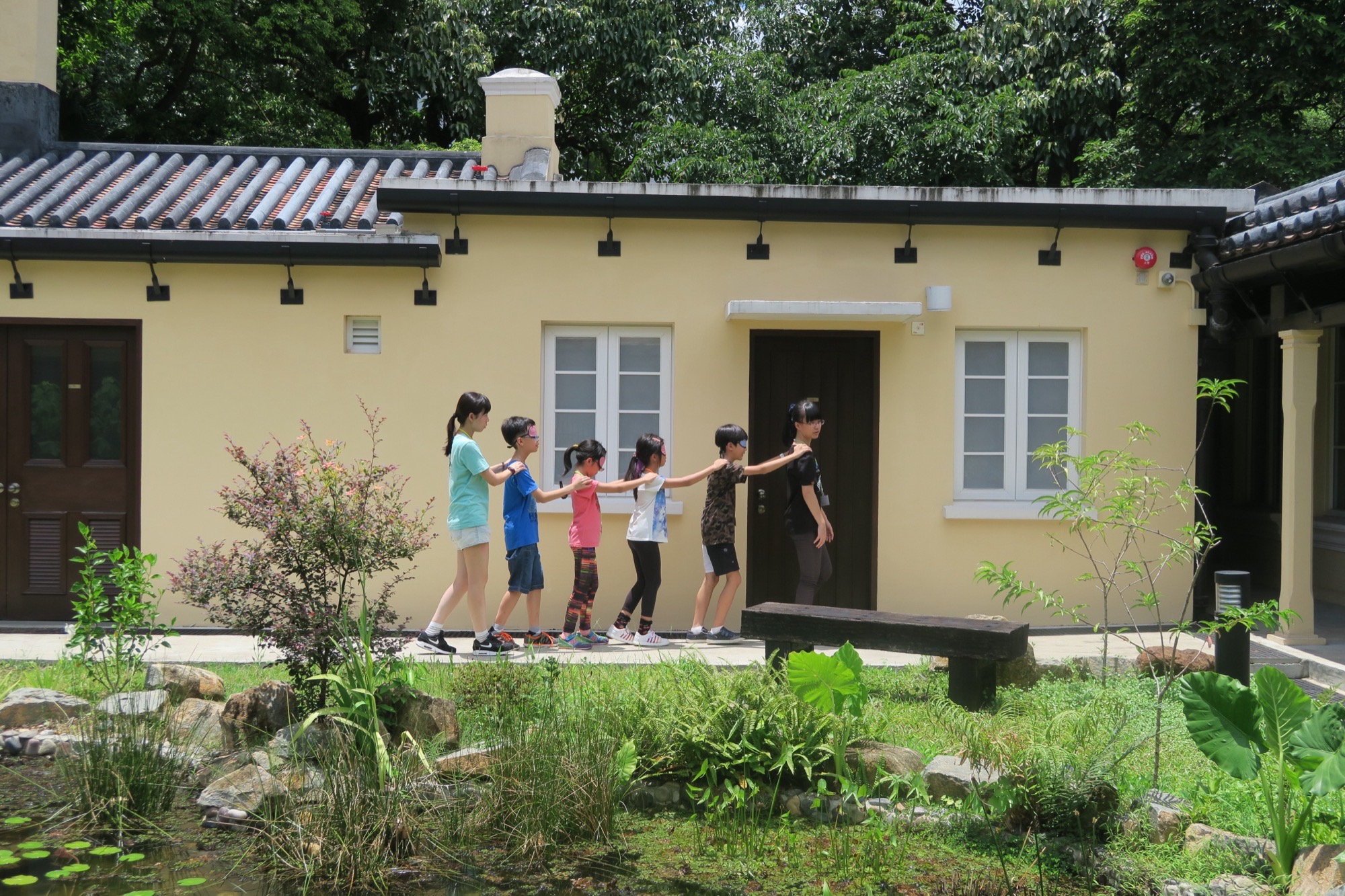 The old dormitory converted to an eco-guesthouse for experiential learning
